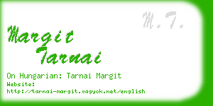 margit tarnai business card